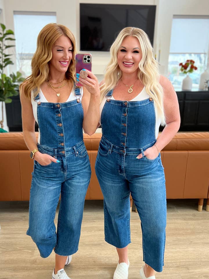 Priscilla High Rise Crop Wide Ben Jeansoveraller för wholesale av Simple Blessings Boutique