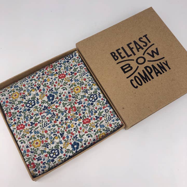 Belfast Bow Company - Wholesale Pocket Square - Men's - Liberty of London Pocket Square in Multi Ditsy Floral2