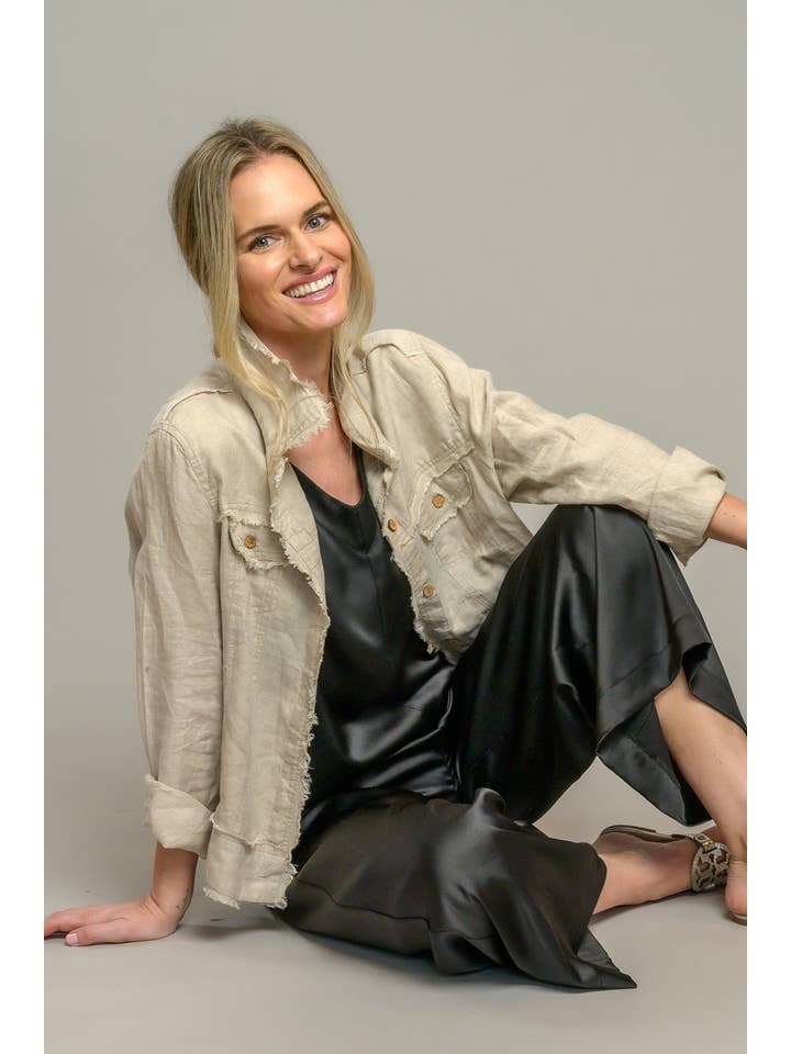 Arte Italica & Crown Linen Designs – wholesale Jacket – Women's – Jessie Linen Jacket - New Color4