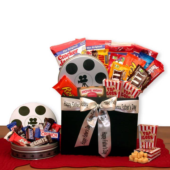 Fathers Day Movie Fest Gift Box w/ $10 RedBox Card for wholesale by Gift Basket Drop Shipping