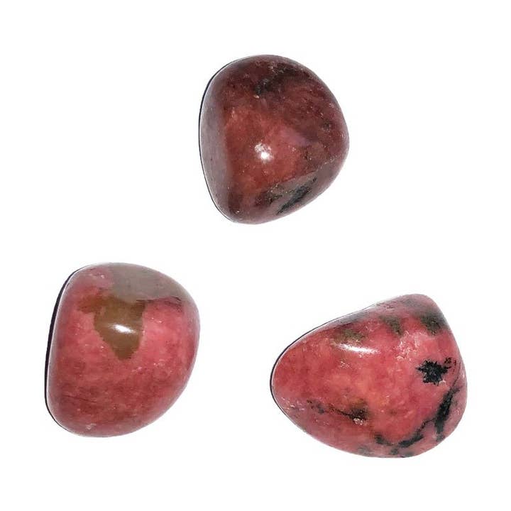 Rhodonite tumbled stone for wholesale by France Mineraux