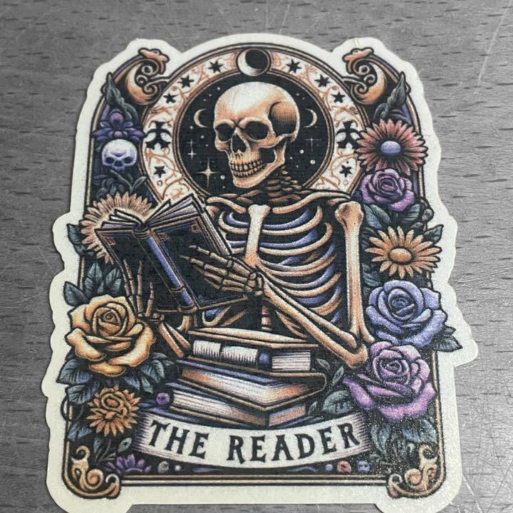 Autocollant en vinyle The Reader Tarot Card, ordinateur portable, album, journal indésirable, bricolage, bouteille d'eau (copie) pour la vente par simply creative