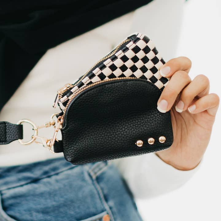 Pretty Simple - Wholesale Wristlet - Wonderlust Woven Dual Pouch WristletÂ
