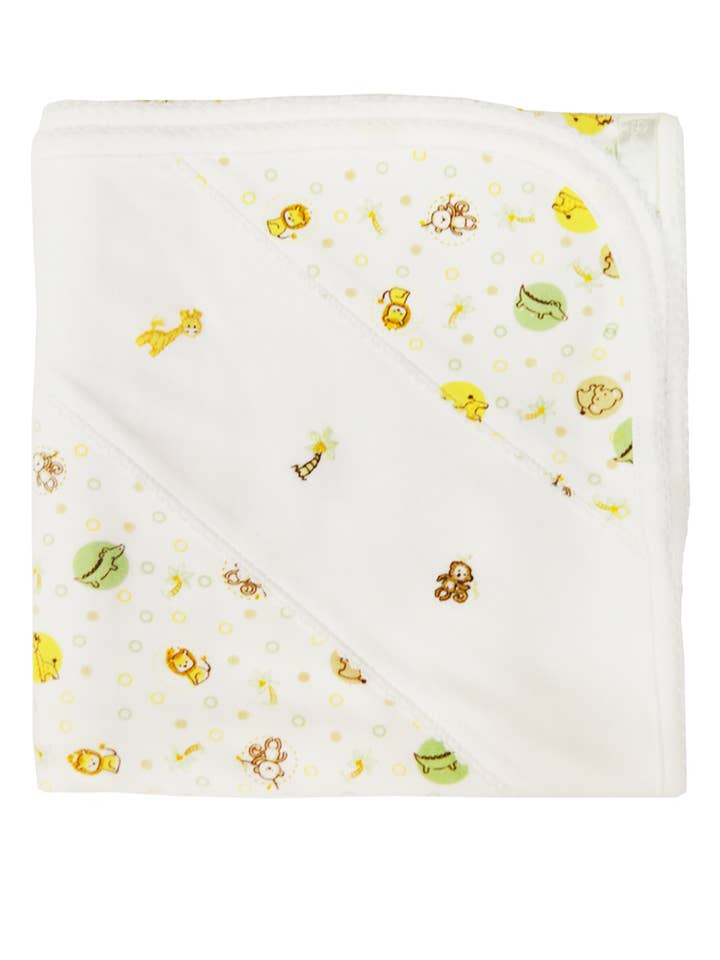 Jungle Print Baby Boy Pima bomullsfilt för wholesale av Baby Threads