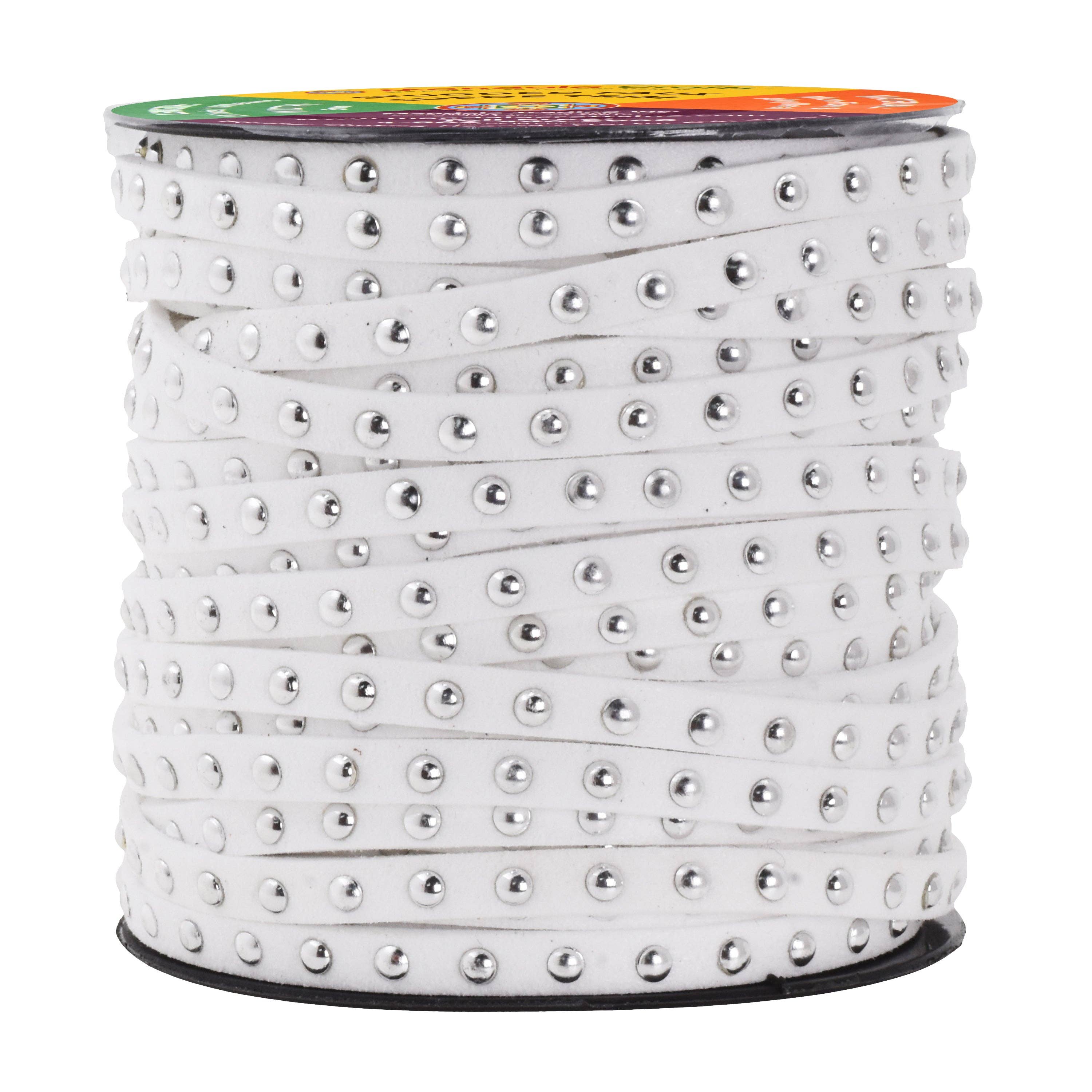 Mandala Crafts - Wholesale Craft supplies - 5mm Studded Faux Suede Cord Rope for Jewelry Making24