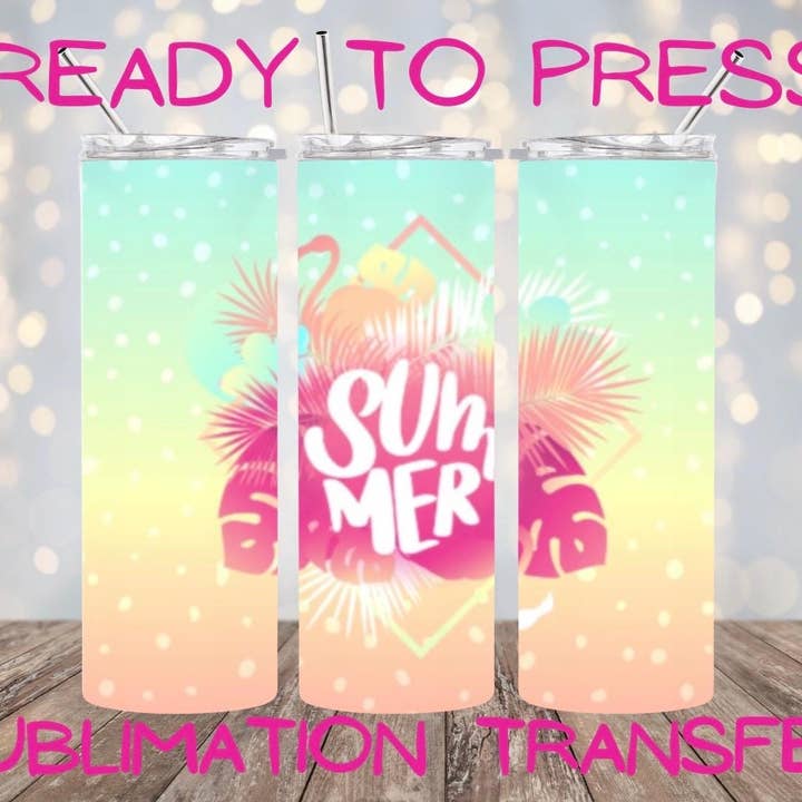 Enveloppe de Transfert par Sublimation pour Gobelets - Pastel d'Été pour la vente par Hatch & Hug