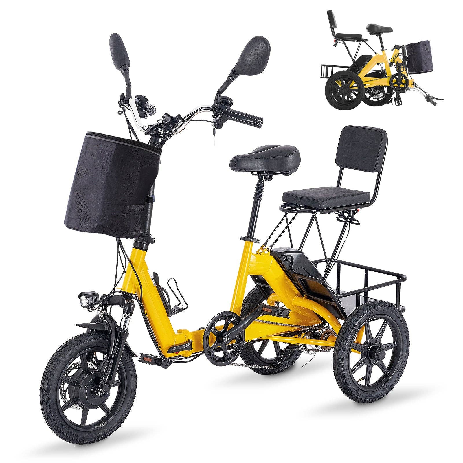 39F Inc. - Wholesale Bike/Scooter - Kids - Foldable Electric Tricycle for Adults with 350W Motor0