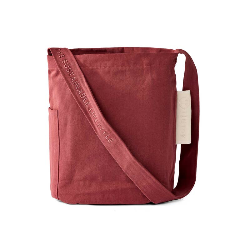 Tintok - Wholesale Crossbody Bag - Unisex - Mira Canvas Bag - Dusty Cedar 100% organic cotton2