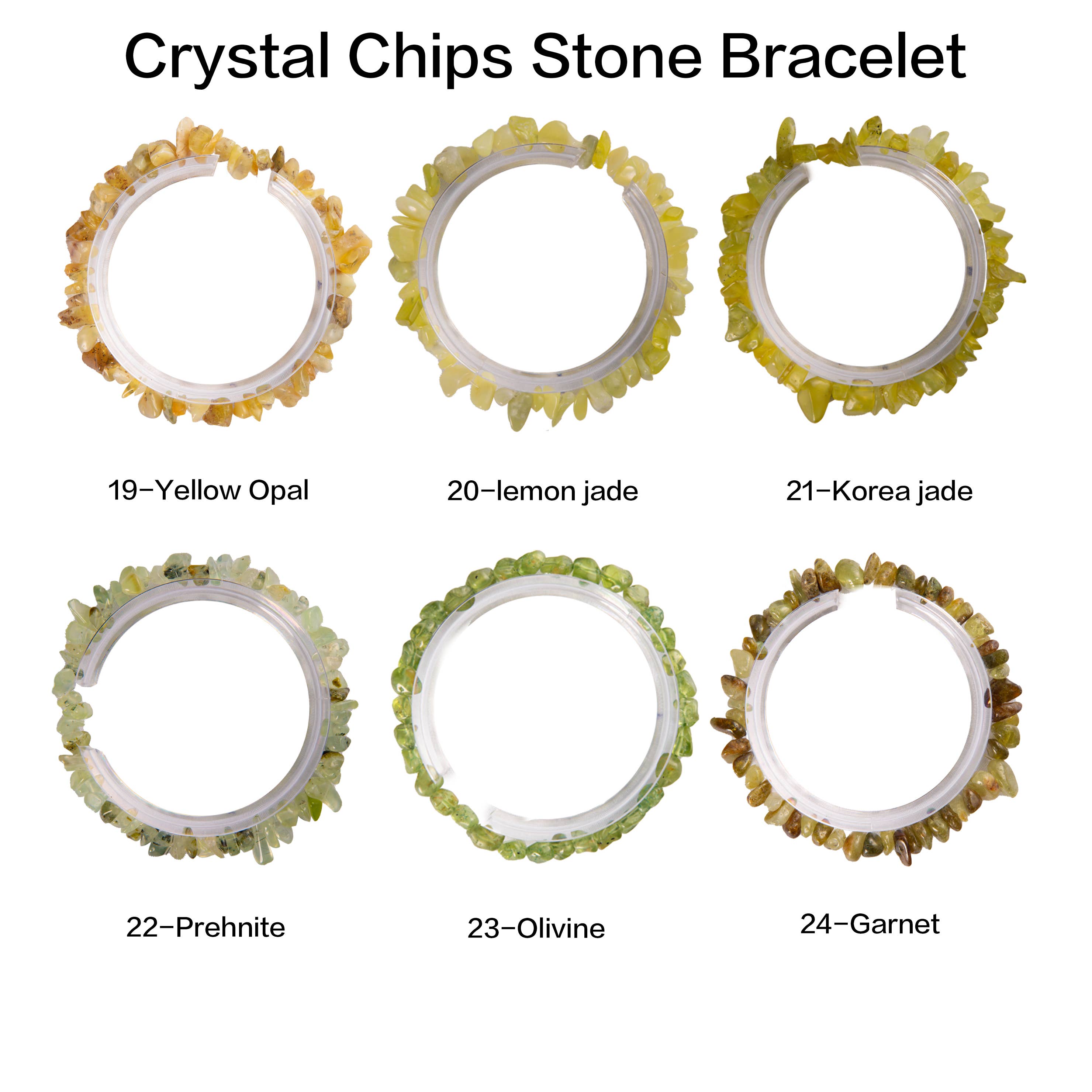 YYDIYcrystal - Wholesale Beaded Bracelet - 4PCs Crystal Bracelets for Couples, Women's chips Bracelet 10