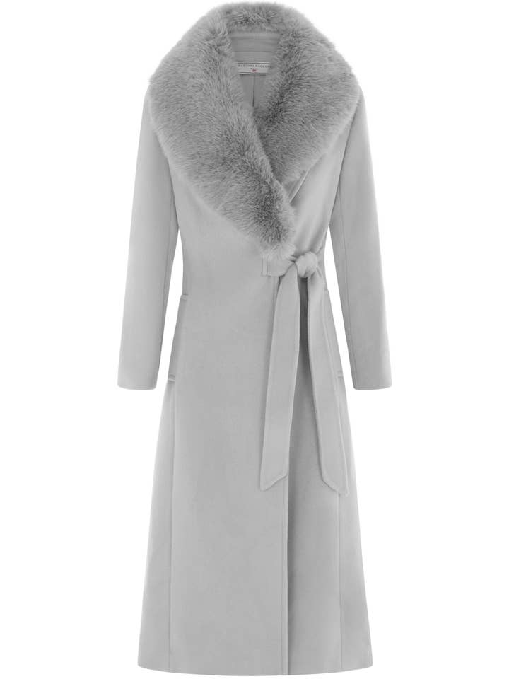 Windsor Cashmere Coat Grey for wholesale by Hortons England