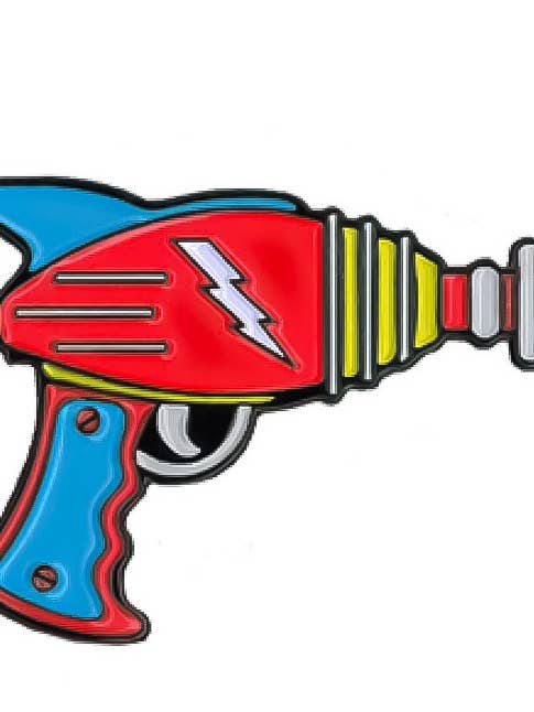 Ray Gun emaljstift 1,25" för wholesale av Sunshine Joy