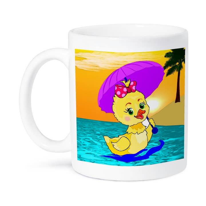 3dRose – Großhandel Kaffeebecher – 3dRose, Kleiner Entchen mit Regenschirm, Tasse8