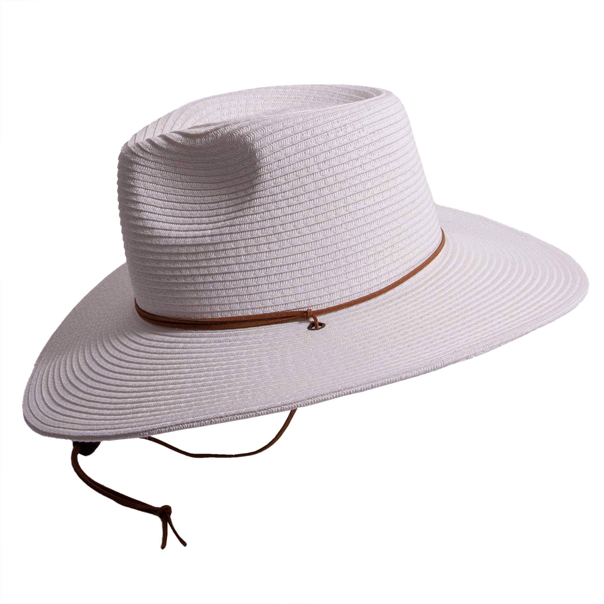 White Safari Wide Brim Straw Sun Hat - Style Felix for wholesale on Faire4