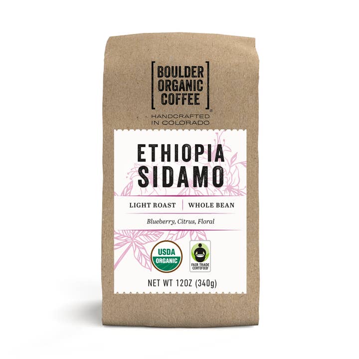 Ethiopia Sidamo, Natural Process, Fair Trade & Organic for wholesale by Boulder Organic Coffee