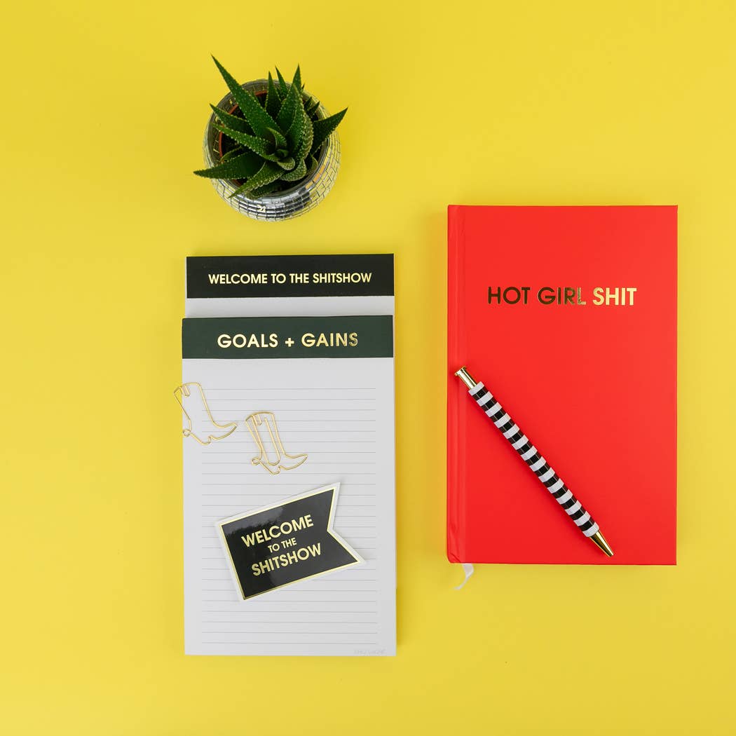 Chez Gagné - Vente Blocs-notes - Objectifs + Gains - Bloc-notes ligné - Noir charbon - 65 pages perforées - 5x88