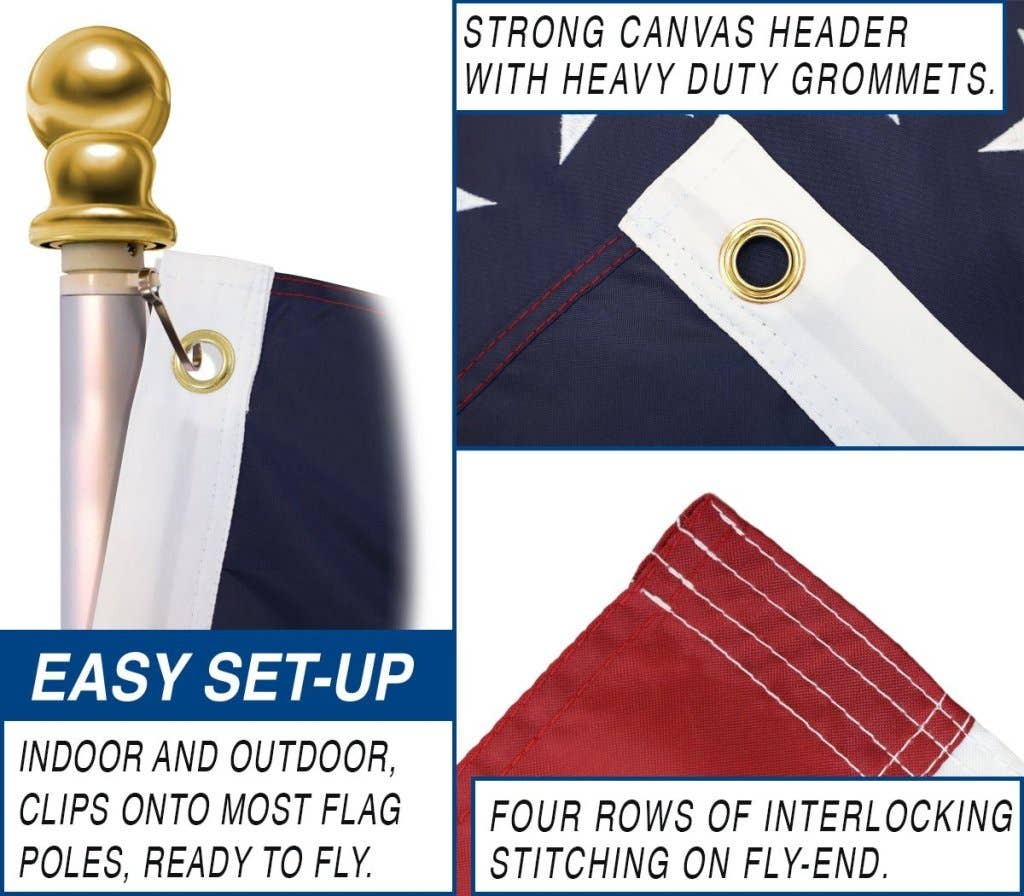 Flags Importer - Wholesale Flag - Betsy Ross Embroidered Flag 3x5ft3