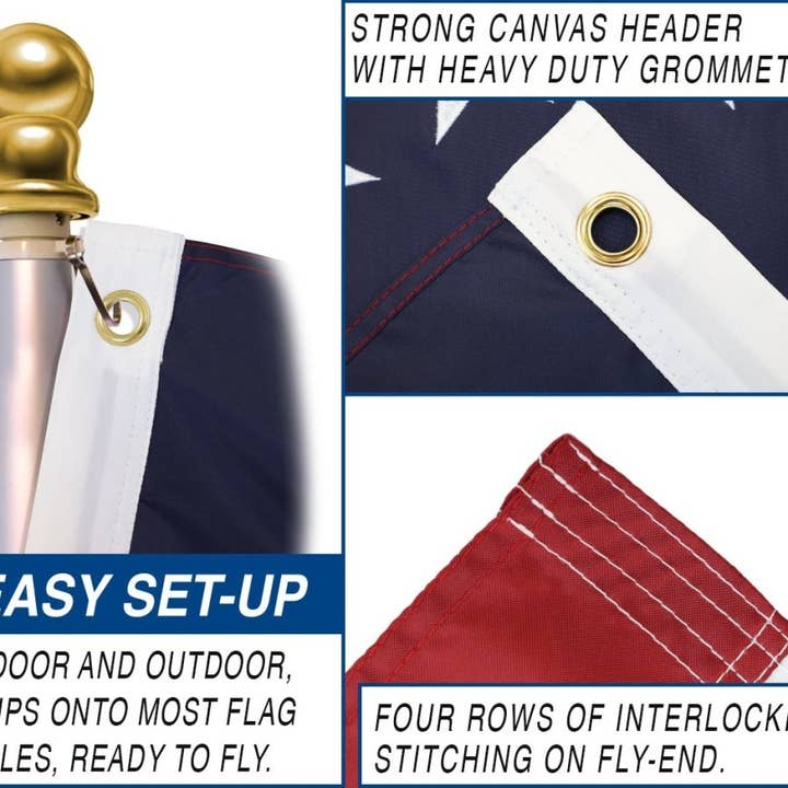 Flags Importer - Wholesale Flag - Betsy Ross Embroidered Flag 3x5ft3