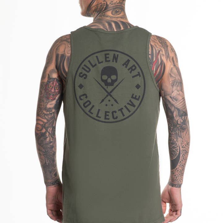 Ever Tank Dusty Green for wholesale by Sullen Clothing