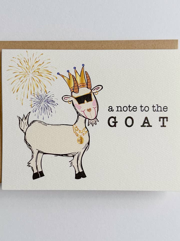 Goat Note, biglietto di ringraziamento/Thinking of You per la vendita all'ingrosso da parte di Wild Card Creations