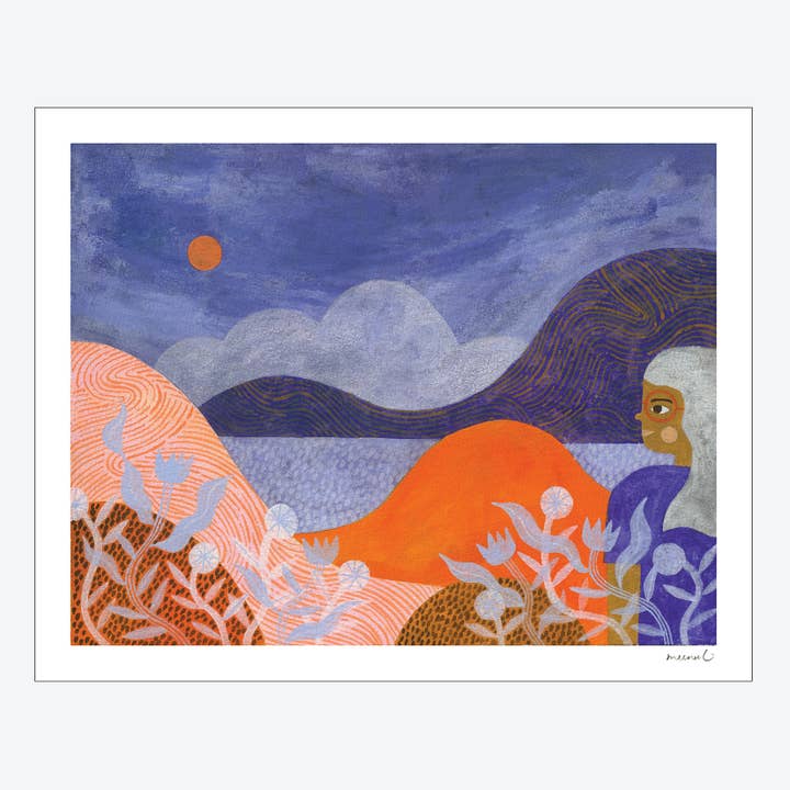 Borders Are Arbitrary - Night Art Print for wholesale by Meenal Patel Studio