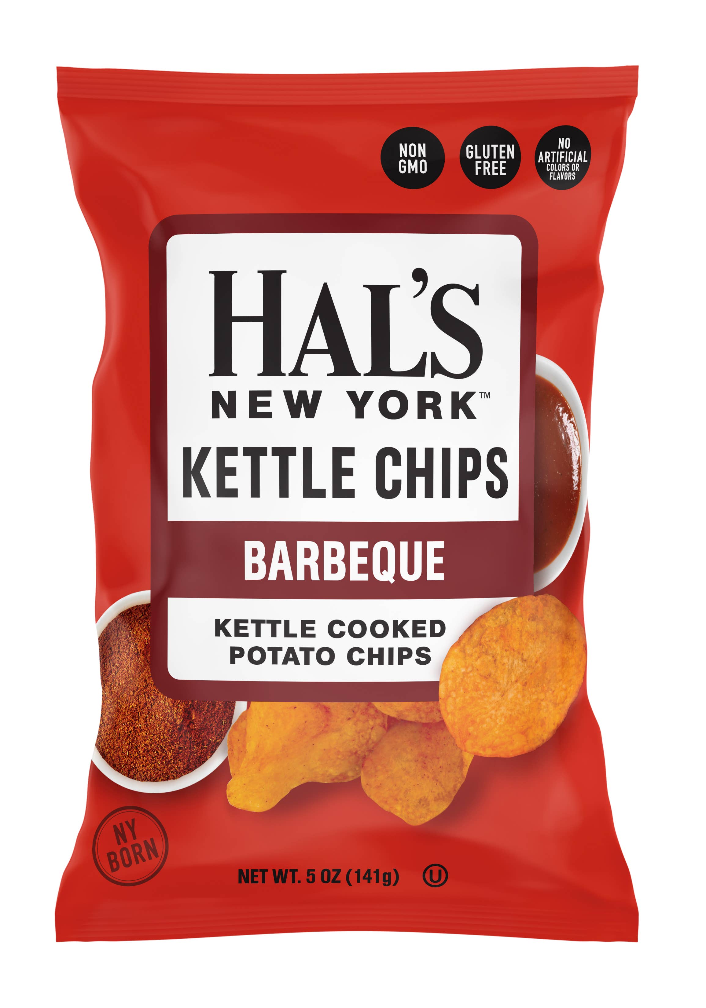Oasis Snacks - Vendita all'ingrosso Patatine - Patatine Fritte Kettle Cooked di New York di Hal, 142g1