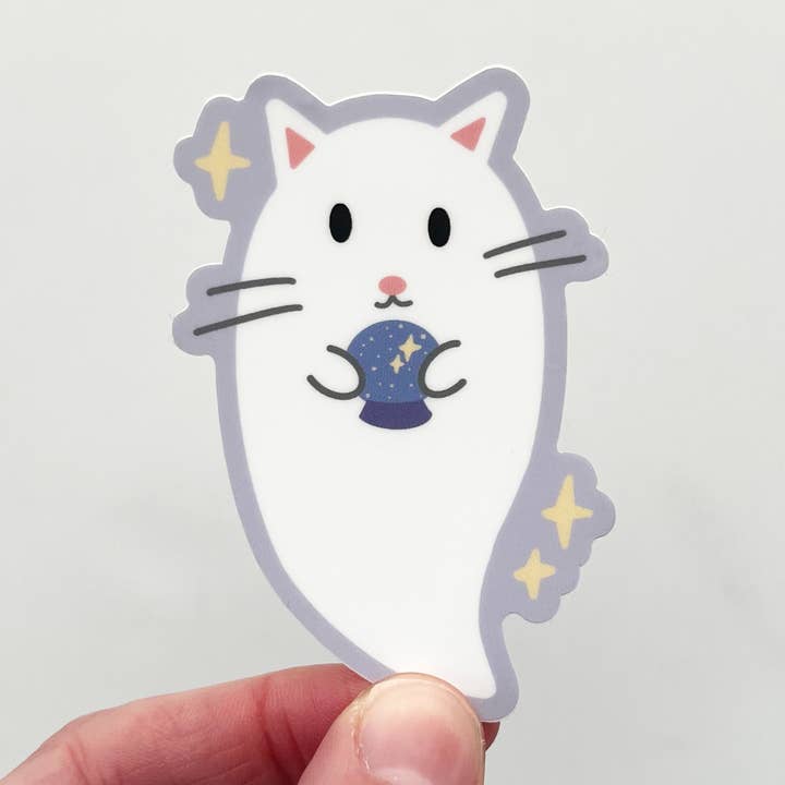 Magiskt spöke katt klistermärke för wholesale av Keegsie Designs