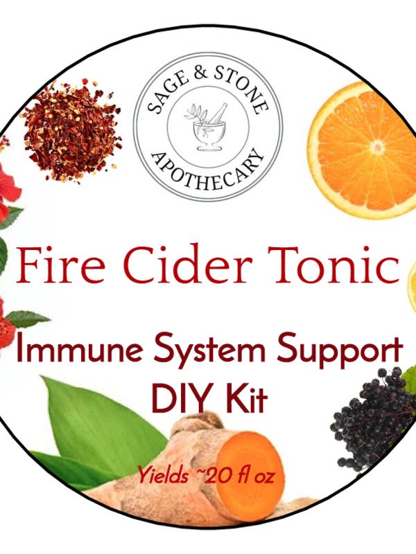 Fire Cider Tonic, kit de bricolaje para apoyar el sistema inmunitario para venta al por mayor de Sage & Stone Apothecary