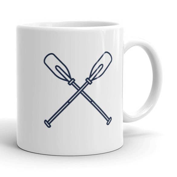 Coffee Mug - Beach House Mug, Lake House Mug :: Oars for wholesale by Lucky Blue