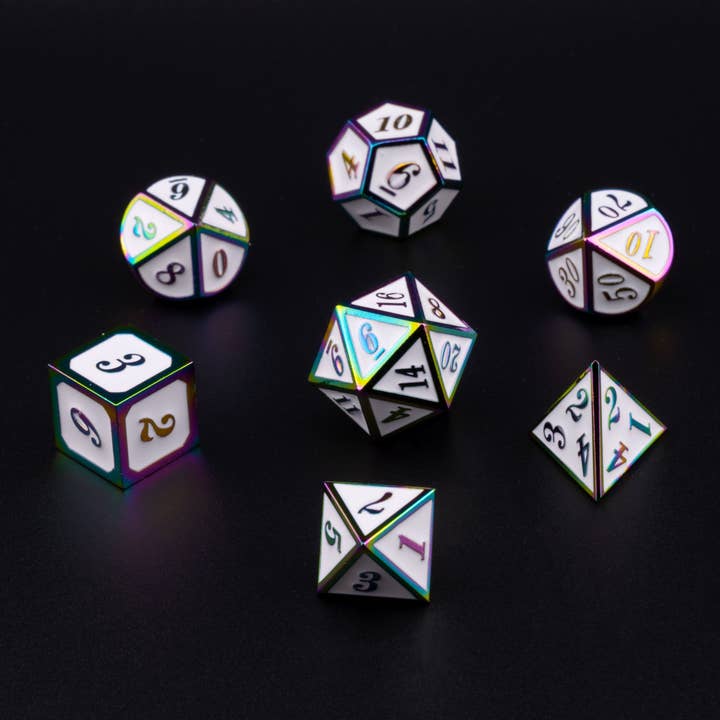 Crystal Void Dice Set for wholesale by Geek Therapeutics