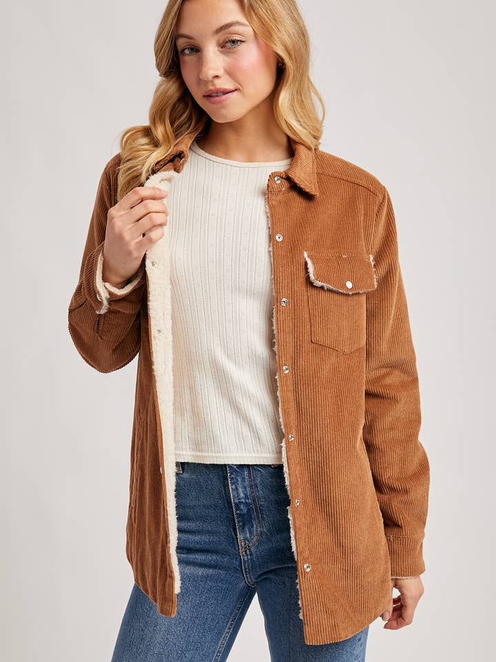 Bluivy - Wholesale Jacket - Women's - CORDUROY SHERPA-LINED JACKET2