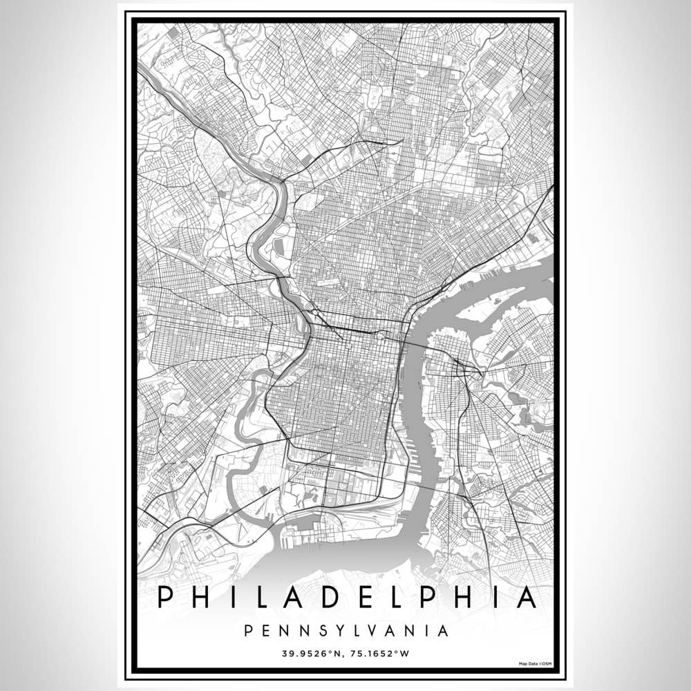 JACE.design - Wholesale Art Print - Philadelphia PA Map Print Classic2