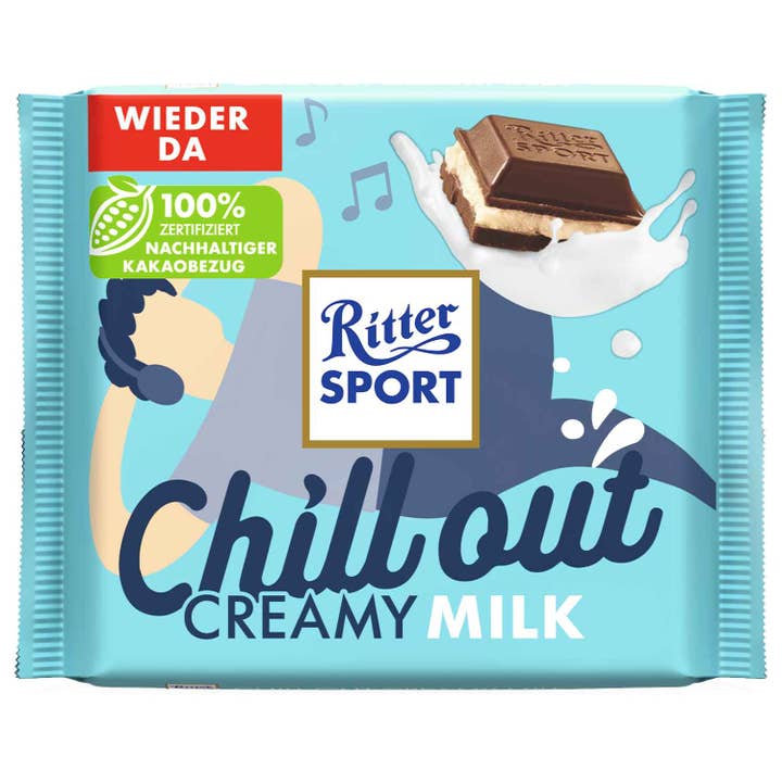 Ritter Sport Chillout Creamy Milk 100g (Germany) for wholesale by Global Bite Co