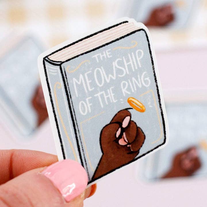 The meowship of the ring - Cat book stickers for wholesale by My Sweet Paper Card