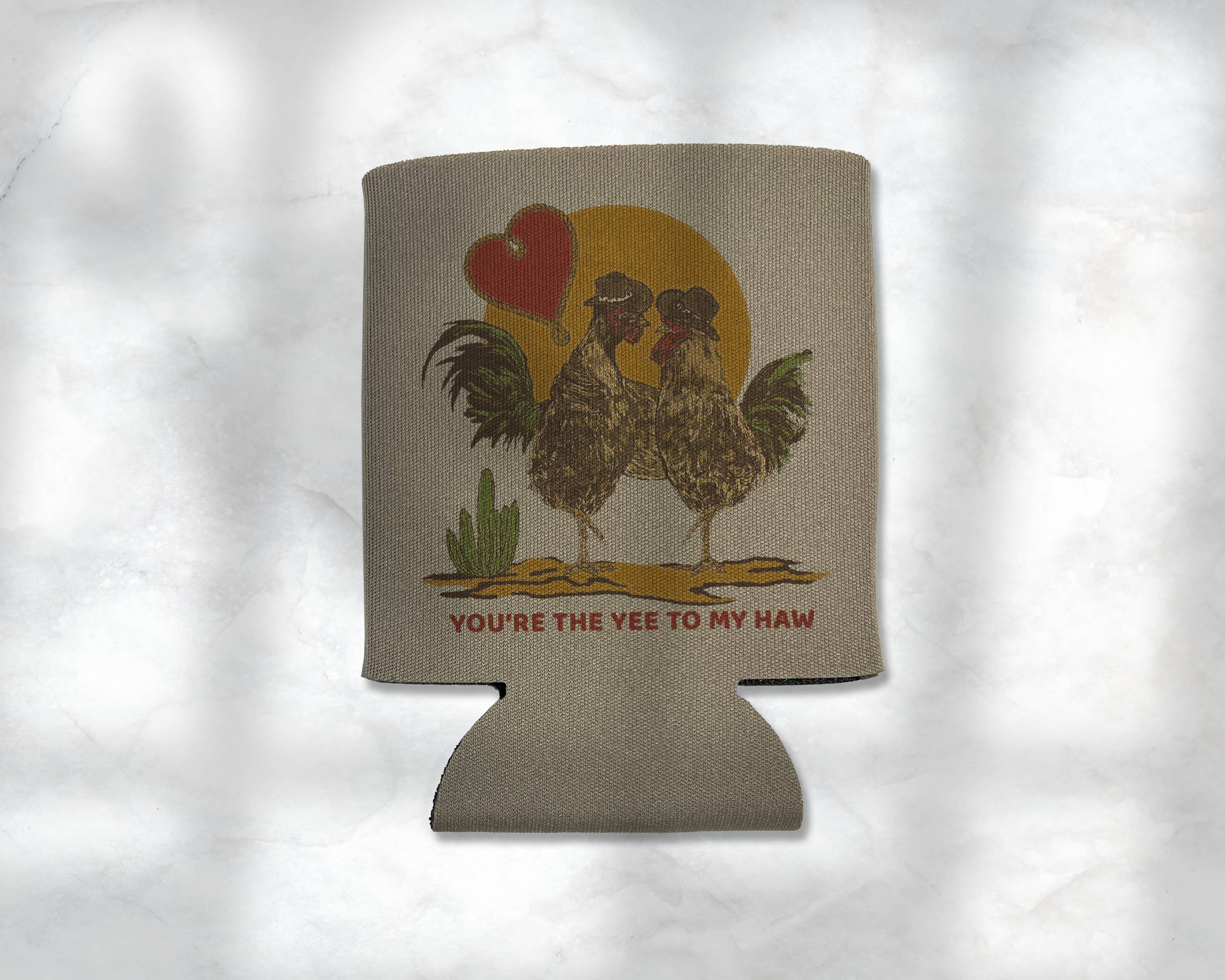 Cluster Funk Studio – Großhandel Getränkemanschetten & -Koozies – Du bist das Yee to my Haw: Rooster Cowboy Koozie0