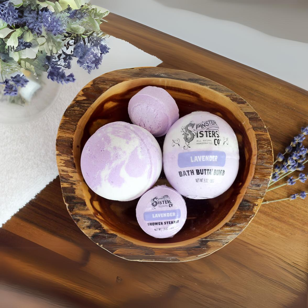 Spinster Sisters Co. / Old Salt Grooming Supply - Wholesale Shower Steamer/Bomb - Lavender Essential Oil Shower Steamer: Calming Aromatherapy2