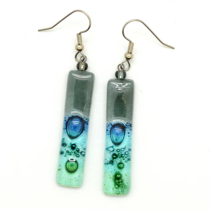 Dunitz & Company - Wholesale Dangle Earrings - Skinny Rectangle Glass Earrings4