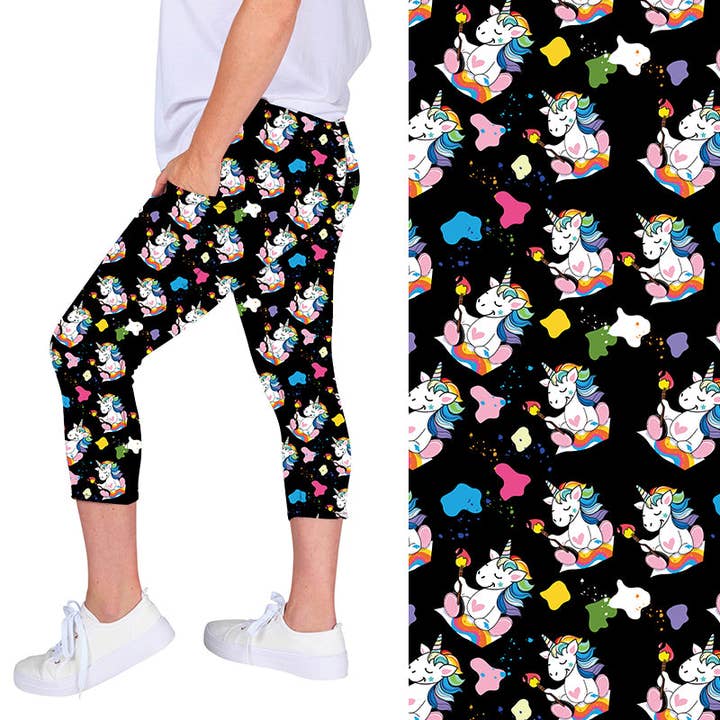 Sparkle Stampede Deluxe Pocket Capri for wholesale by Natopia