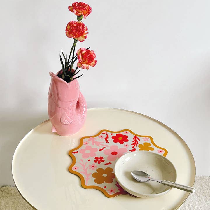 Opjet Paris - Wholesale Vase - Fish pitcher vase gm pink L16.5 W11 H25.3cm2