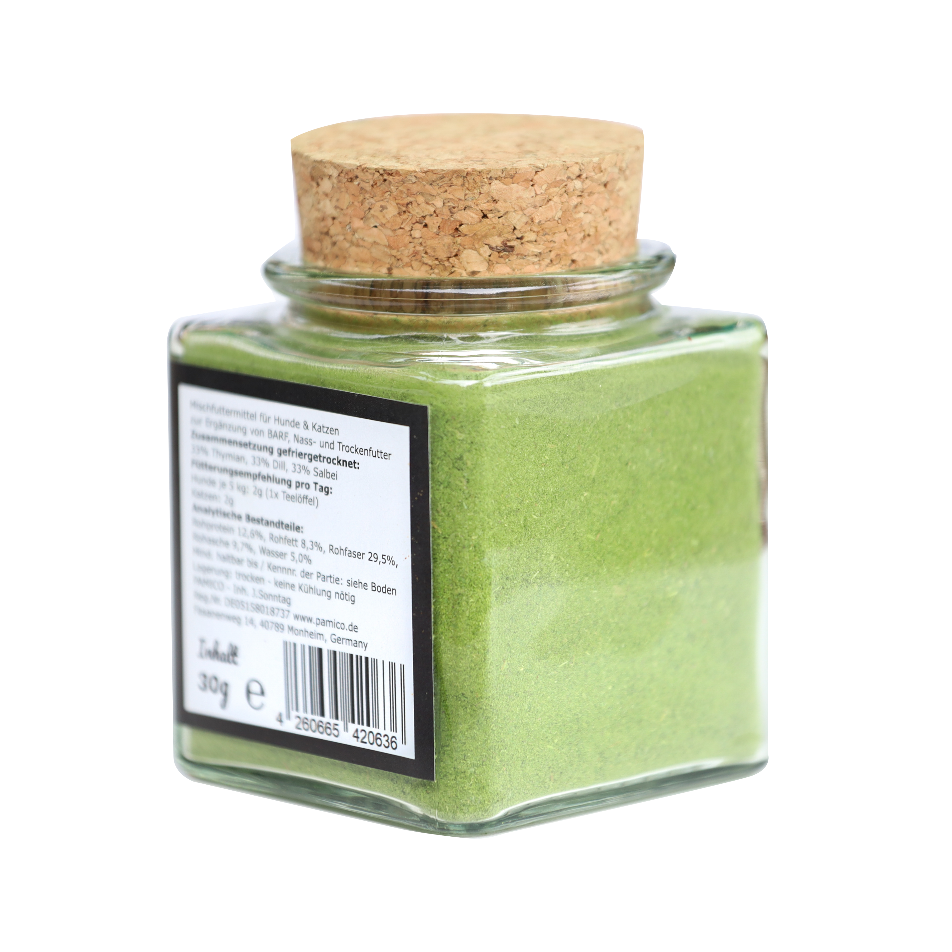 PAMICO – Engroshandel Supplement til kæledyr - Kat/hund – Tre slags krydderurter frysetørret2