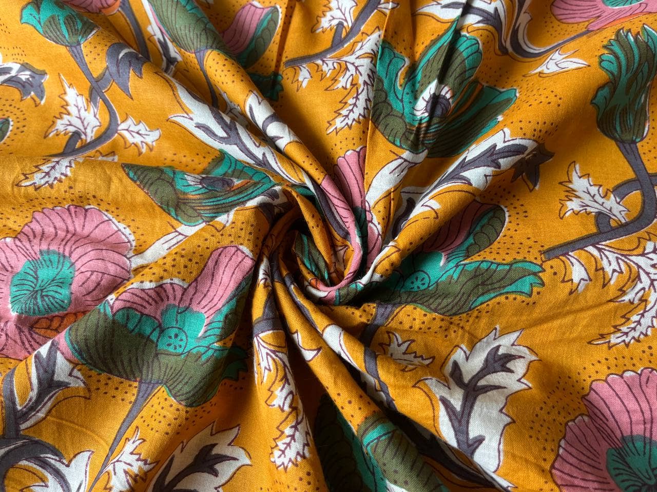 Bhawana Handicrafts – wholesale Fabric paint – Sanganeri Floral Craft Indian Hand Print Dressmaking Block3