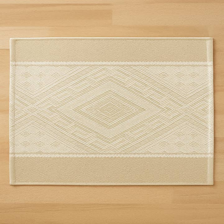 Fennco Styles - Wholesale Placemat - Woven Diamond Pattern Cotton Blend Placemat - 5 Colors 2