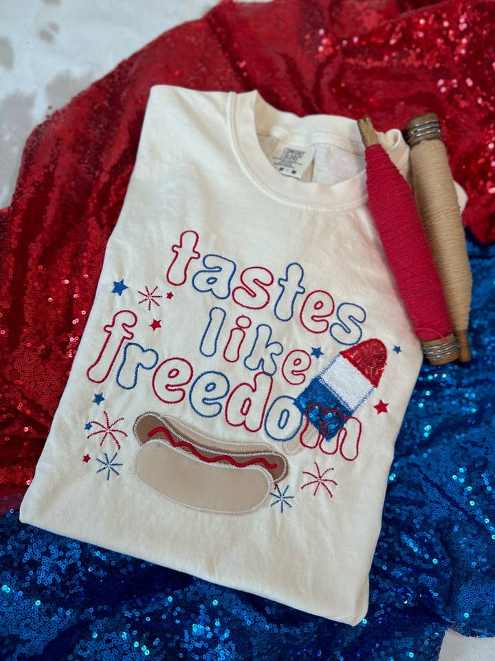 Tastes Like Freedom for wholesale by The White Stitch