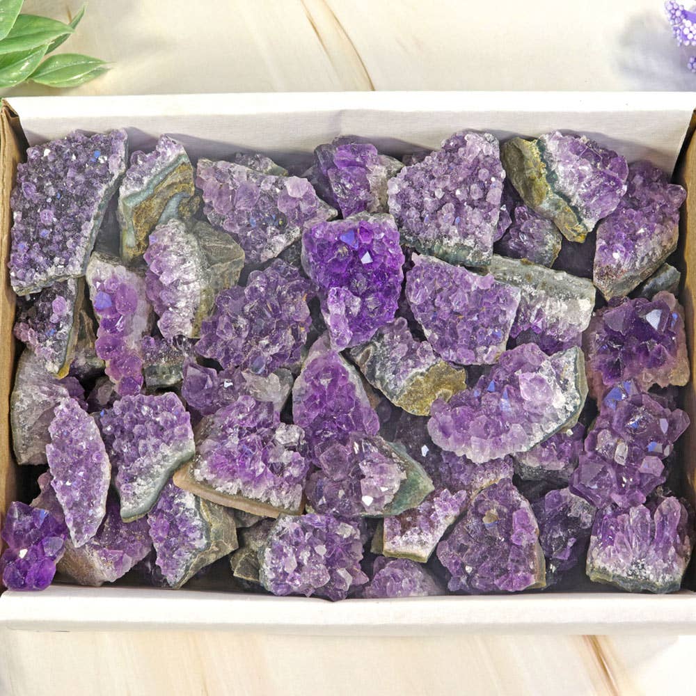 Natures Artifacts Inc - Wholesale Spiritual Stone/Crystal - Amethyst Mini Clusters Flat (Grade A)6