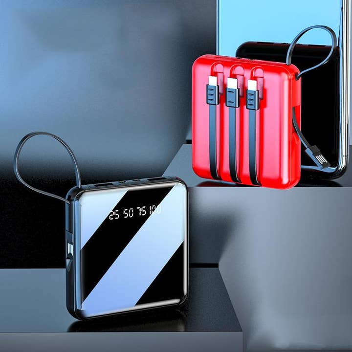 Mila Wholesale - Wholesale Portable Charger - 3,600 mAh Powerbanks with 3-in-1 Charging Cables