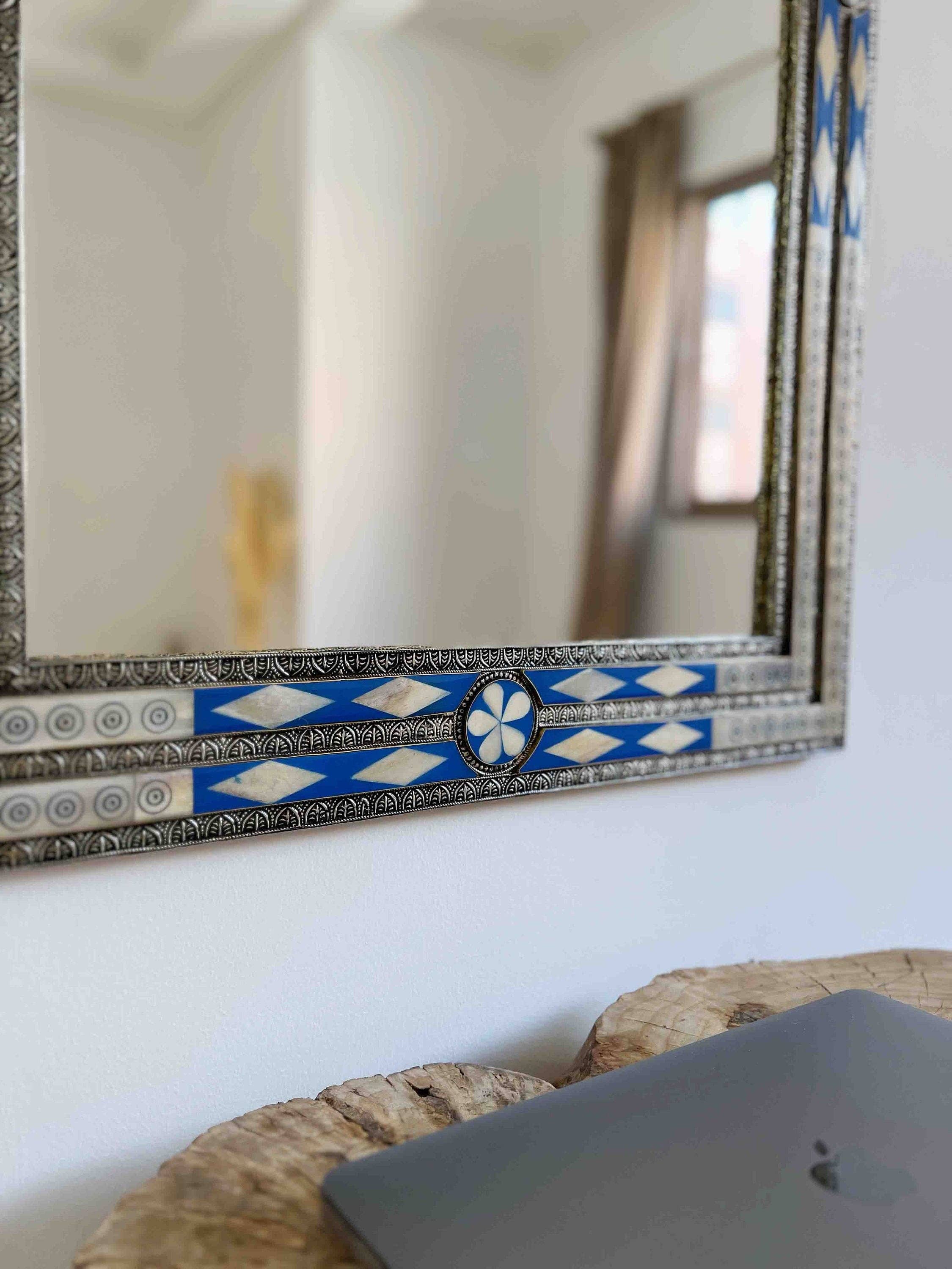 Palmeraies - Wholesale Wall Mirror - Vintage Moroccan Mirror - Arch Bone Inlay Wall Mirror4