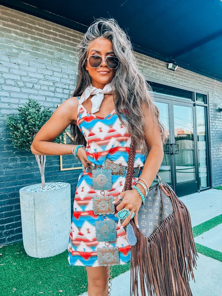 Aztec Tank Klänning för wholesale av The Front Porch Label