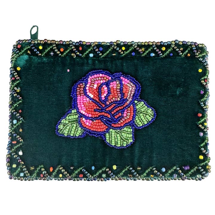Random Color PCS Rose Rectangle Velvet Coin Purse V0701 for wholesale on Faire4