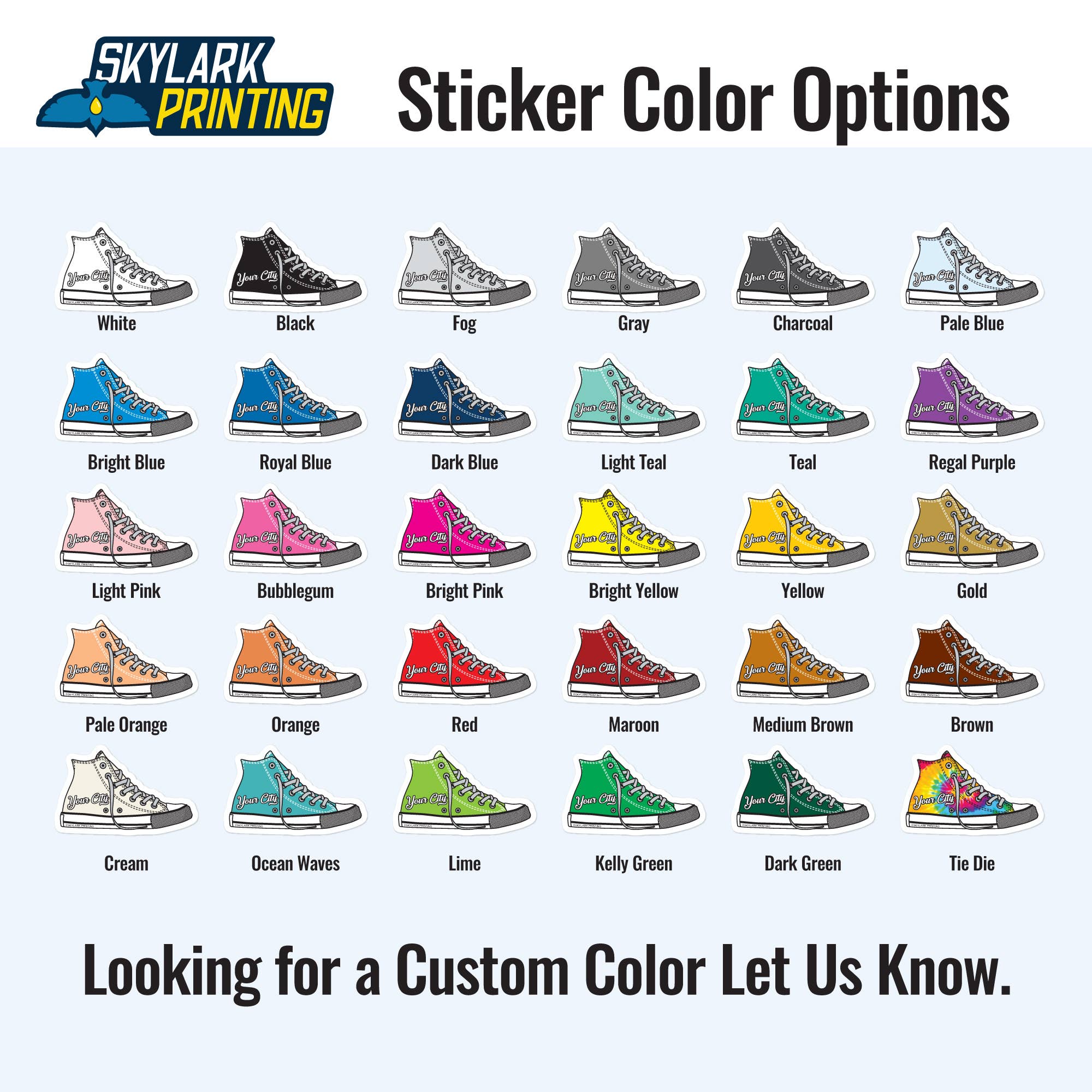 Skylark Printing - Wholesale Sticker - Custom Vintage High Top Shoe  Souvenir Sticker31