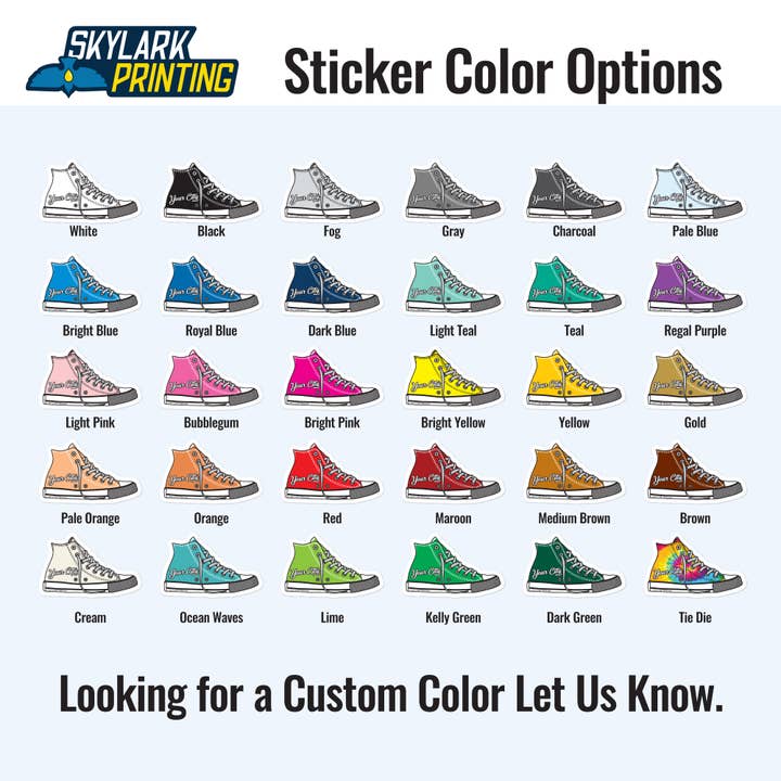 Skylark Printing - Wholesale Sticker - Custom Vintage High Top Shoe Souvenir Sticker31
