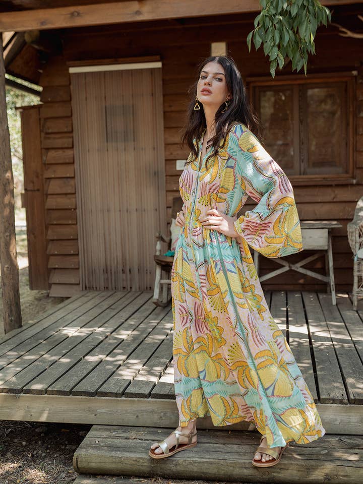 MARRAKECH AQUA LONG DRESS para venta al por mayor de Piti Cuiti